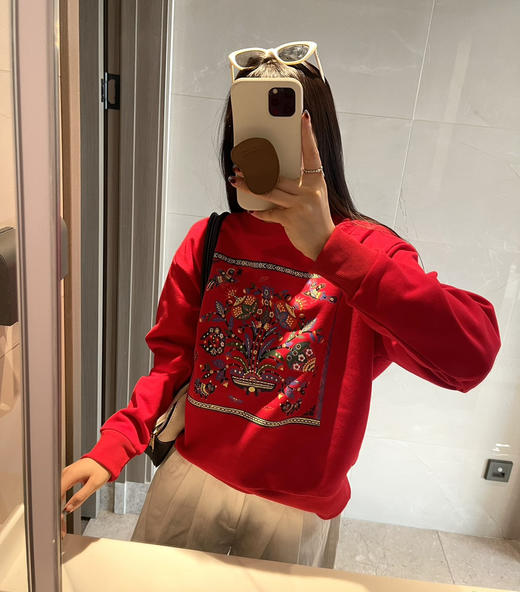 小禾同款福寿三多红色新年卫衣~122004 商品图0