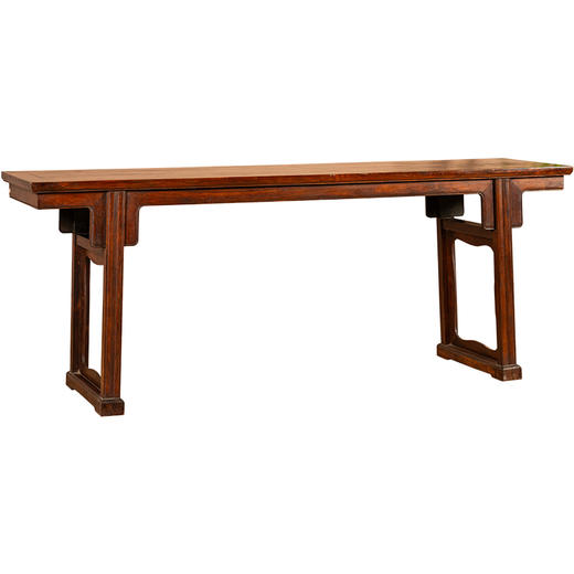 清代  红木夹头榫刀牙板带托子平头案 商品图5