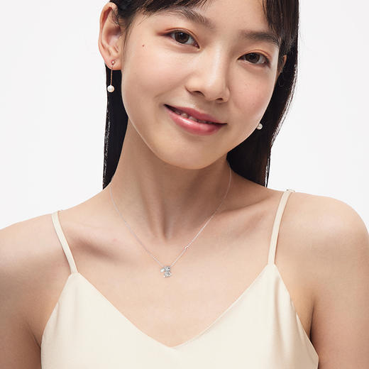 卡蒂罗KADER 闪耀小兔子项链  轻奢甜美明媚百搭高级感治愈系可爱设计小众设计锁骨链 925银锆石 项链 女款 银白色 商品图4