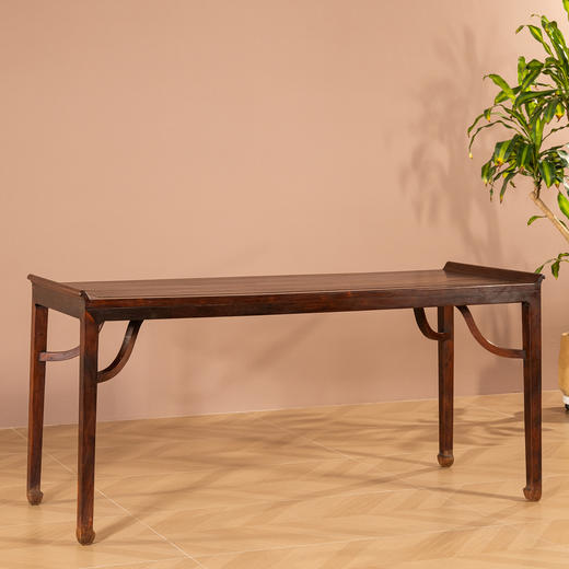 清代  红木霸王枨马蹄腿翘头画桌 商品图0