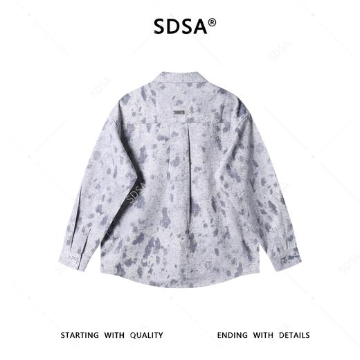 6013SDSA男士秋冬新款痞帅男装潮牌扎染翻领休闲衬衫百搭简约开衫衬衣 商品图5