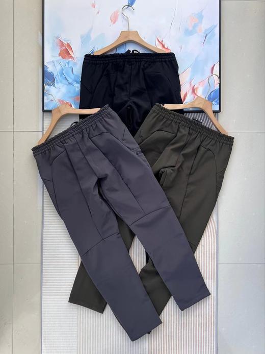 D122164加绒男子复合摇粒绒梭织运动软壳长裤 商品图1