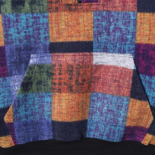 WY1517SDSA秋冬新款痞帅男装时尚撞色格子设计半拉链立领连帽卫衣高级感 商品图3