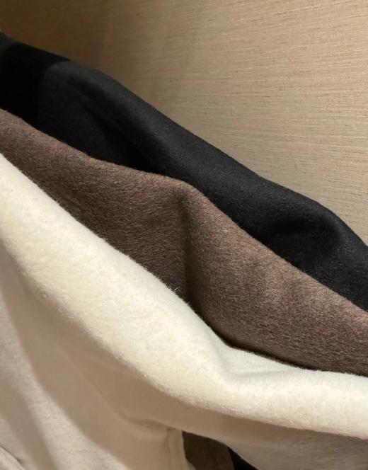 D122113赵露思同款上身减龄又显瘦小熊羊绒牛角扣大衣 商品图7