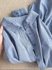 丁摩 100%纯棉【糖果色显白】紫色秋冬季衬衫女中长款休闲显瘦长袖衬衣女外穿5ZF-90180 商品缩略图14