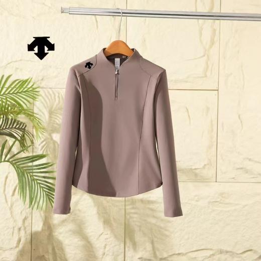 D122157女款秋冬一体绒户外运动跑步套头衫长袖T恤卫衣 商品图2