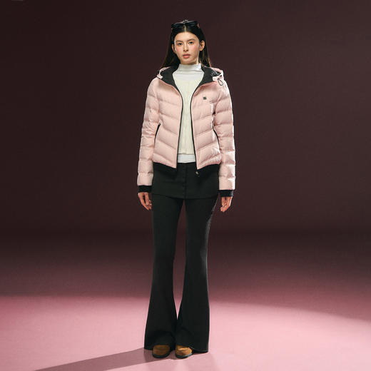 Ariseism 美式复古加厚连帽排骨羽绒服女冬季保暖外套 商品图3