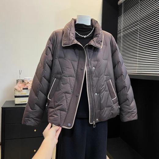 SD-2566-羽绒服 50岁妈妈冬装羽绒服短款中老年人新款白鸭绒外套保暖棉袄女 商品图2