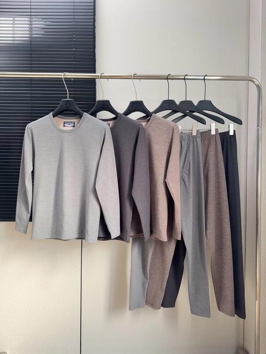 D122104秋冬必入男士羊绒蚕丝保暖内衣套装 商品图3