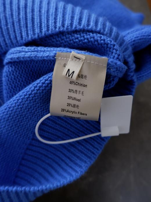 二店y 【JS3699167 】显白蓝+设计感前后两穿~ cos风冬季牛角扣翻领小众羊毛毛衣 商品图11