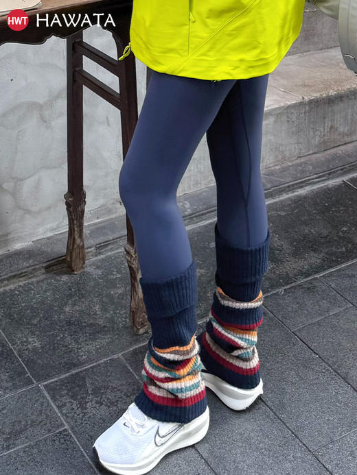 哈瓦塔彩条复古堆堆袜套H160135-01 商品图3