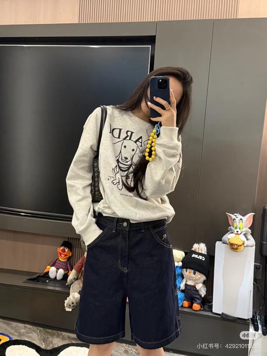 D122147正脸珍珠小狗卫衣女韩版腊肠狗圆领上衣 商品图12