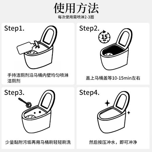 巨奇-马桶香氛清洁剂栀子花+玫瑰花500ml*2瓶套装 商品图7