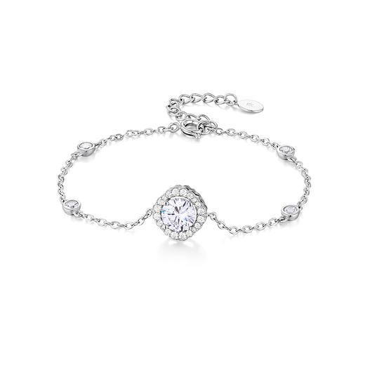 KADER卡蒂罗 星芒璀璨星点手链 S925银气质百搭手饰 轻奢小众  白色女款 女生闺蜜礼物 商品图0