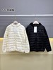D122140女士轻暖系列连帽白鸭绒夹克式羽绒服 商品缩略图0