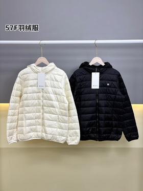 D122140女士轻暖系列连帽白鸭绒夹克式羽绒服