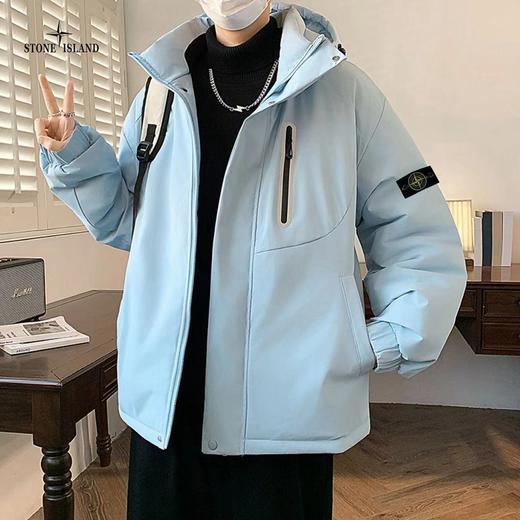 D122180新款高品质三色ins重工工装多口袋羽绒棉服外套 商品图3