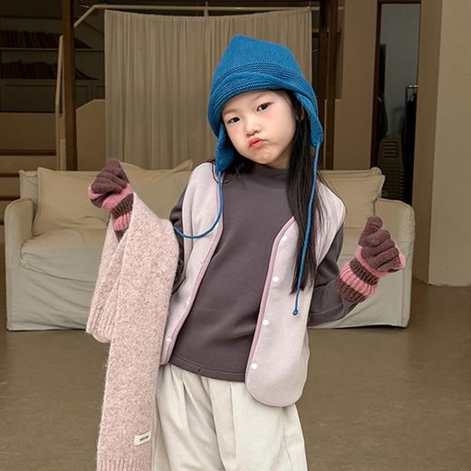 艾摩贝贝儿童毛绒背心男女童奥利绒复合230g宝宝绒马甲坎肩【双面毛绒】 商品图1