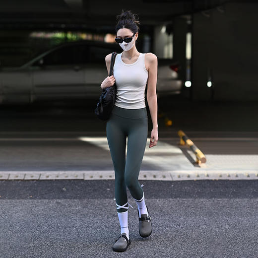 beemen提臀蜜桃裤 收腰显臀  舒适塑形 无缝针织 瑜伽健身跑步紧身长裤 商品图4