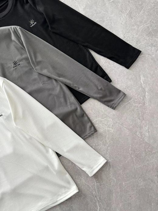 D122135冬季降温刺绣自发热德绒面料打底衫内搭男士 商品图2