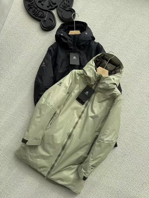 D122115女士600蓬鹅绒中长款硬壳羽绒服外套 商品图0