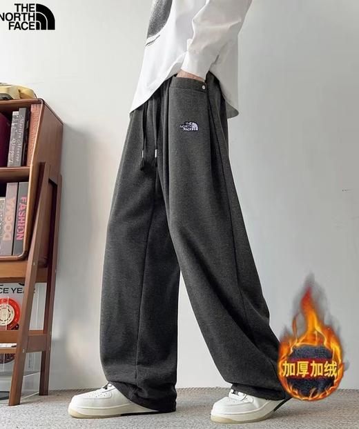 D122105冬季新款男士高品质加绒加厚百搭休闲卫裤阔腿裤 商品图1