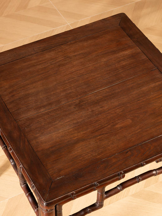 清代 红木竹节工方桌 商品图2