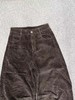 D122117冬季新款复古宽松简约灯芯绒棕色阔腿裤弯刀休闲裤香蕉裤长裤 商品缩略图3