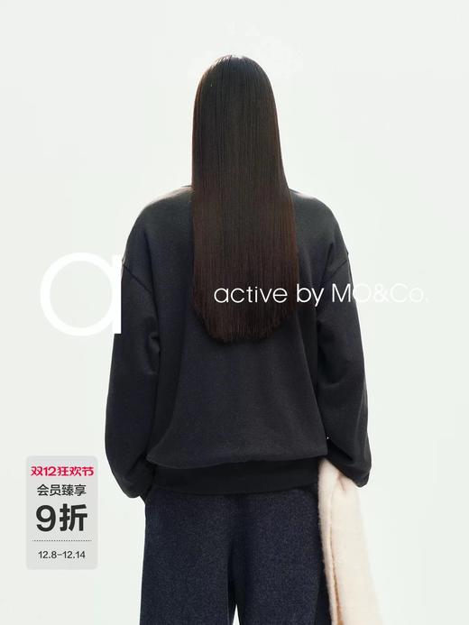 D122116卫衣2025冬新品双面磨毛闪粉棉质圆领卫衣MBE4SWS002 商品图6