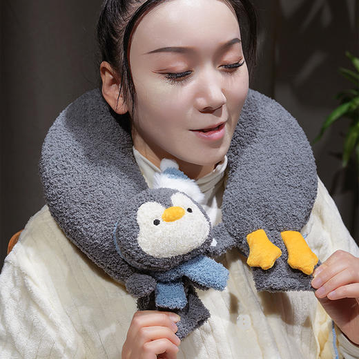 自然醒ins企鹅u型颈枕热水袋QYL 商品图12