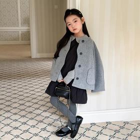 艾摩贝贝女童韩版洋气精致贵气质感气质毛呢外套上衣，圣诞年款氛围感穿搭！