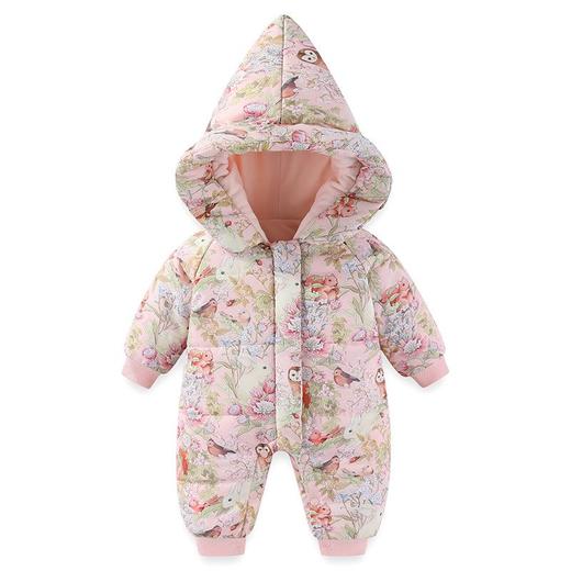 宝宝冬款加厚保暖连体衣新生儿羊羔绒爬服幼儿外出服婴幼儿衣服 商品图2