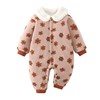 婴儿夹棉连体衣女宝宝冬季外穿哈衣爬服保暖棉衣女童连体80克棉 商品缩略图4