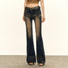 Ariseism 美式复古设计感修身牛仔裤女秋冬新款休闲长裤子 商品缩略图1