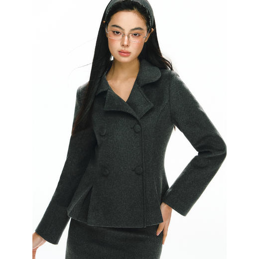 Ariseism 美式复古设计感灰色收腰套装 商品图1