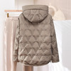 丁摩 短款羽绒服女冬修身显瘦时尚保暖轻薄时尚白鸭绒连帽外套5ZF-12228 商品缩略图3