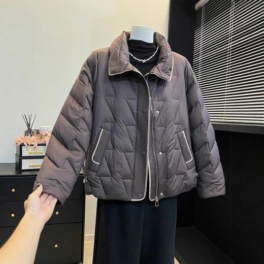 SD-2566-羽绒服 50岁妈妈冬装羽绒服短款中老年人新款白鸭绒外套保暖棉袄女 商品图1