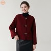 丁摩 新中式短款纯羊毛呢子外套轻奢毛呢上衣秋冬双面呢羊绒大衣5ZF-12226 商品缩略图1