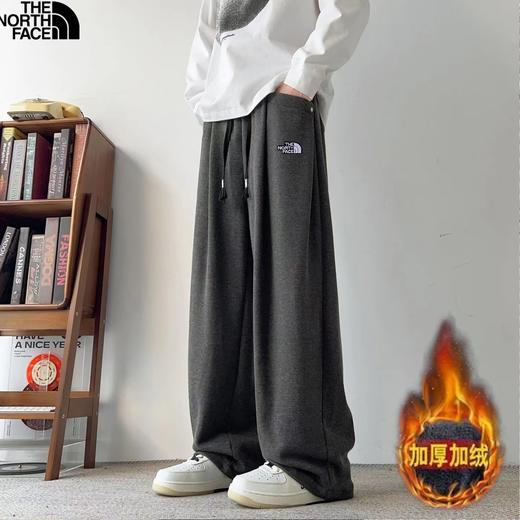 D122105冬季新款男士高品质加绒加厚百搭休闲卫裤阔腿裤 商品图0