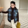 艾摩贝贝2025冬季男女童百搭加厚马甲保暖复古厚实格子坎肩10% 羊毛加持！ 商品缩略图1