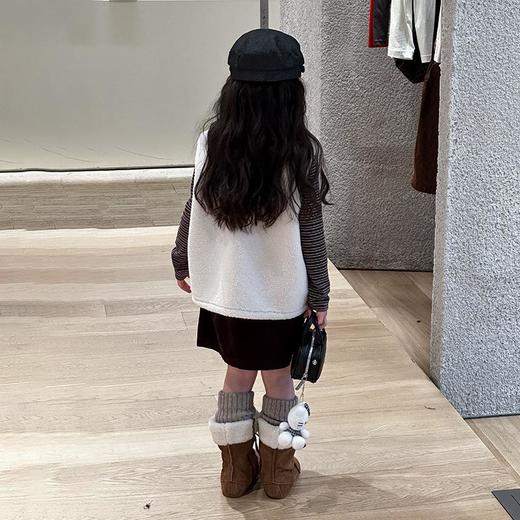 艾摩贝贝2025秋冬男女童韩版复合鹿皮绒毛绒马甲无袖保暖坎肩上衣 商品图1