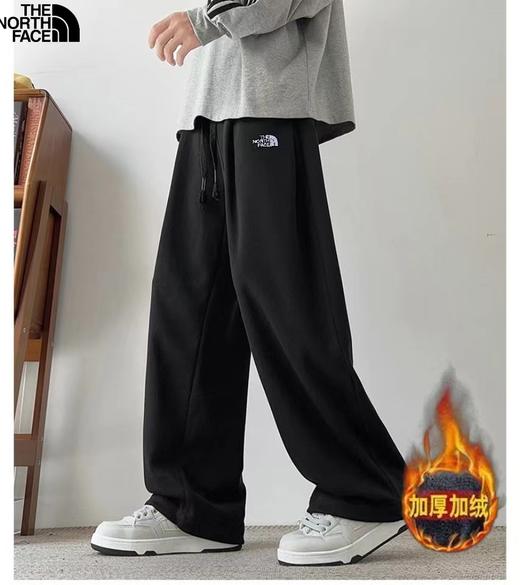 D122105冬季新款男士高品质加绒加厚百搭休闲卫裤阔腿裤 商品图9