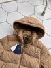 D122149老钱风织针拼接羊毛蓬松连帽羽绒服 商品缩略图11
