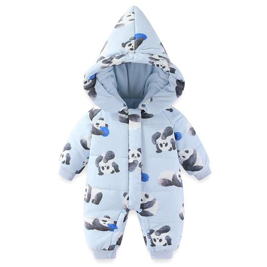 宝宝冬款加厚保暖连体衣新生儿羊羔绒爬服幼儿外出服婴幼儿衣服 商品图1