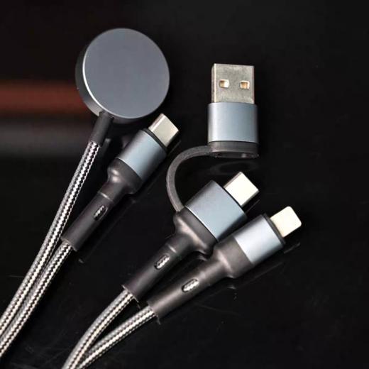 USB+Type-c二拖三合一Apple watch磁吸手表无线充电器数据线多功能组合充电线 商品图1