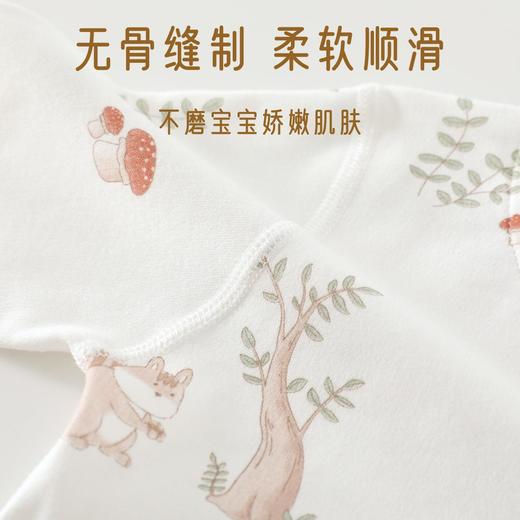 新生婴儿内衣套装四季A类纯棉长袖睡衣高腰无骨秋衣秋裤分体衣服 商品图3