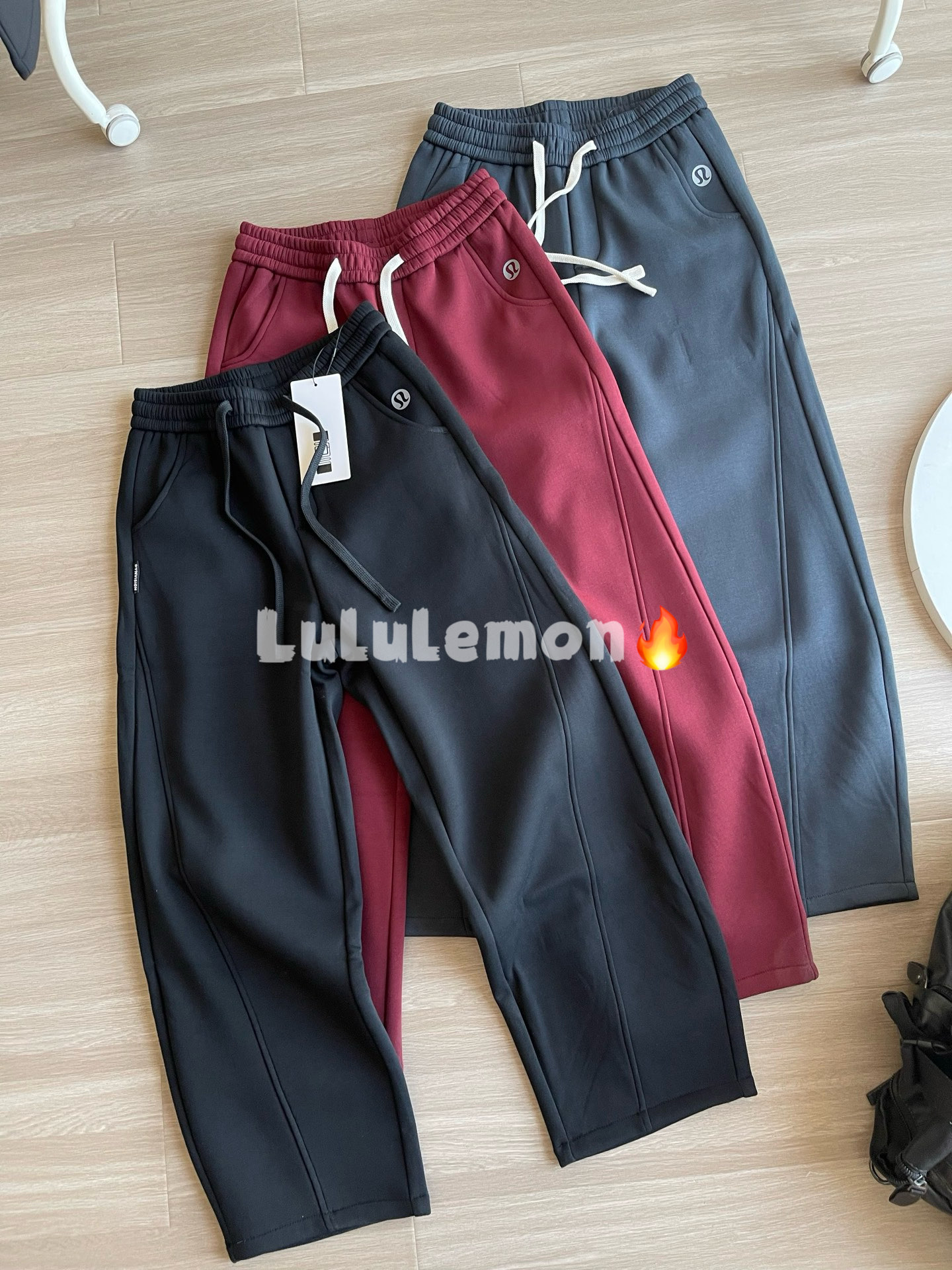 一条过冬！露露情侣款阔腿羊羔绒休闲卫裤