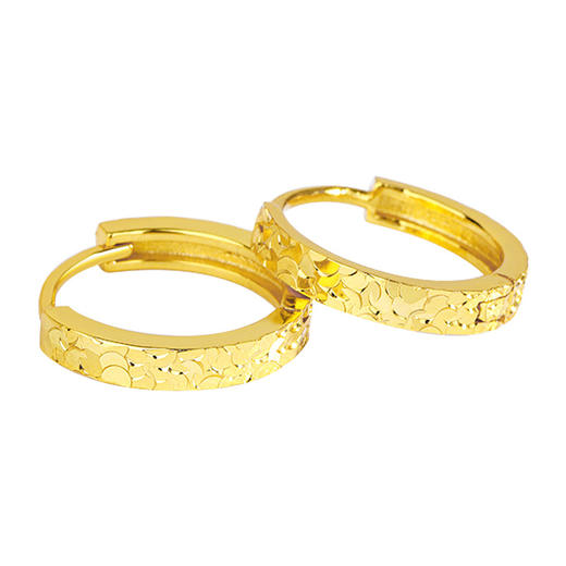 丁摩 s925纯银碎冰冰耳扣轻奢小众爆闪简约高级感耳圈精致龙鳞银耳环女5ZF-12221 商品图3