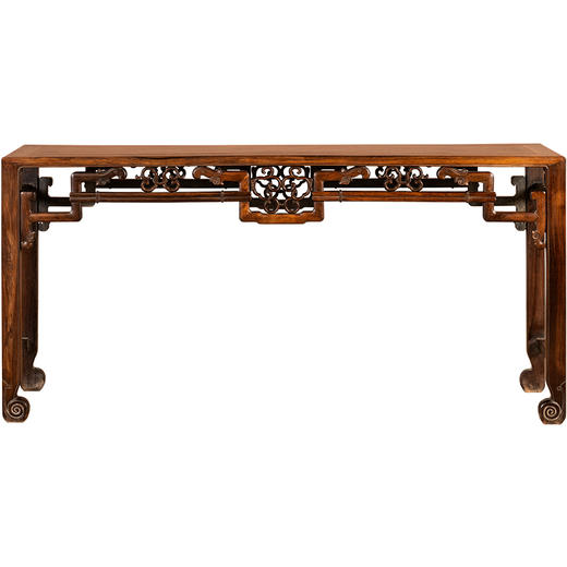 清代  红木透雕如意卡子花条桌 商品图5