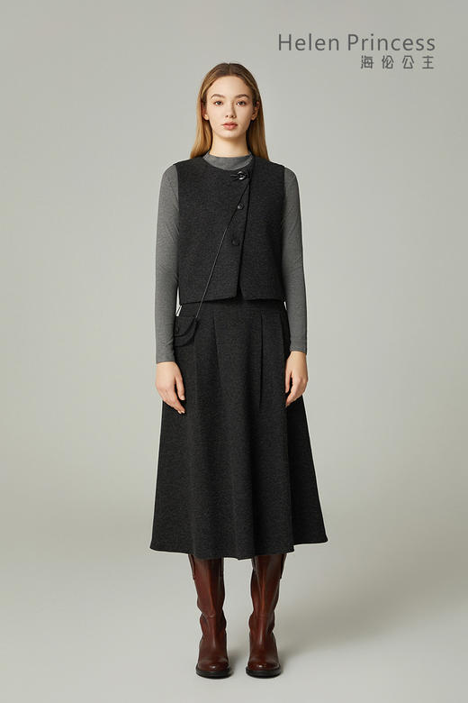 文艺风马甲套装裙 商品图2